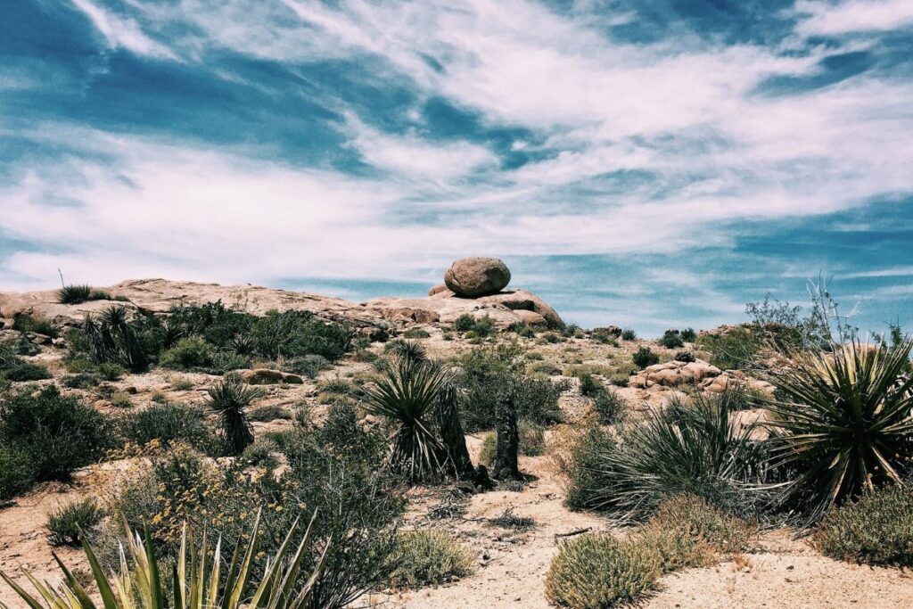 hiking in desert